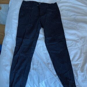 Women's Black Patterned Pants